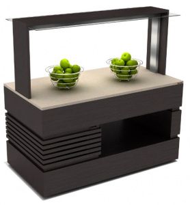 Буфет нейтральный Техно-ТТ бн-112/1286 венге, ниша, полка закр центр, подсветка