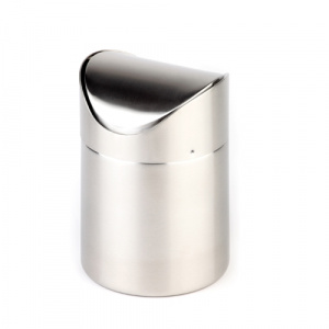 Ведерко для мусора D12H17См настольное, S/S 00029Aps